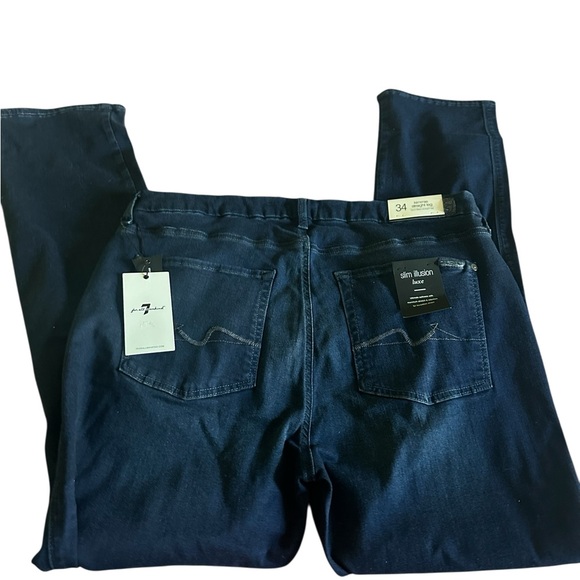 7 For All Mankind Kimmie Straight Leg Slim Illusion Luxe size 34 - Picture 6 of 6